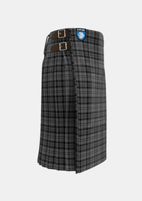 Traditional_Scott_Black_and_Grey_Tartan_kilt_1287_right_image_with_pleated_design_and_adjustable_buckles_for_men