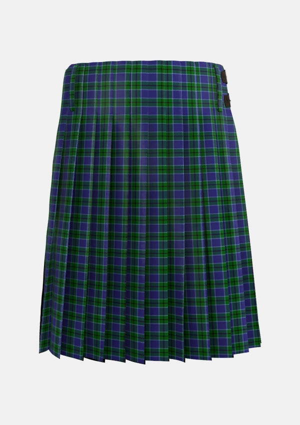 Traditional_Scott_Green_Sir_Walter_Tartan_50_kilt_back_image_with_pleated_design_and_adjustable_buckles_for_men