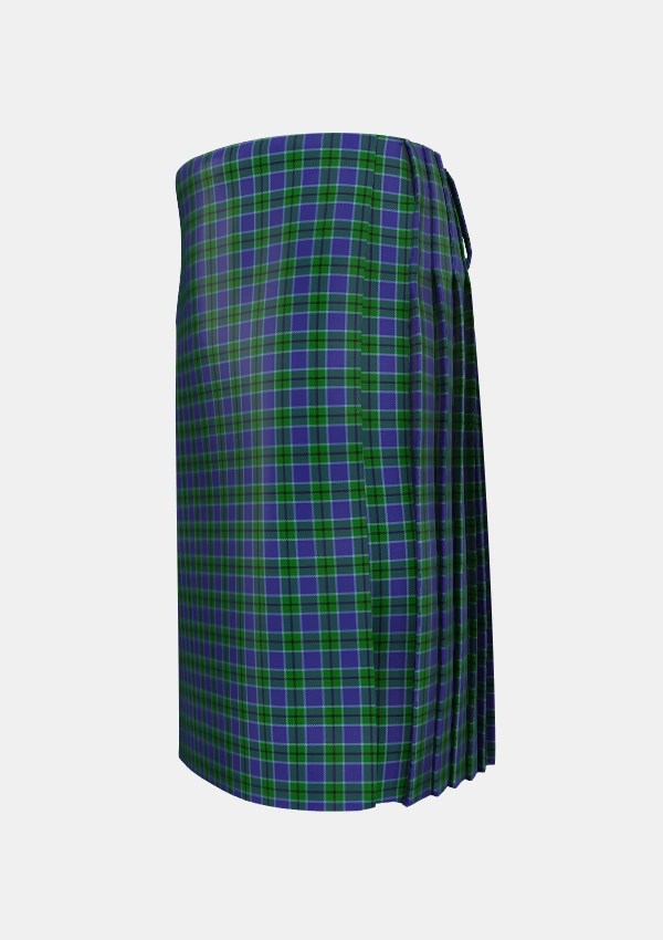 Traditional_Scott_Green_Sir_Walter_Tartan_50_kilt_left_image_with_pleated_design_and_adjustable_buckles_for_men