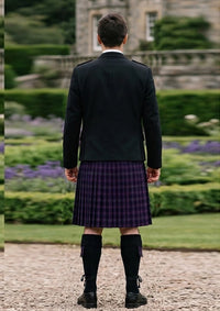 Traditional_Scottish_Heather_tartan_3909_Kilt_and_Argyle_Jacket_Kilt_Outfit_back_image