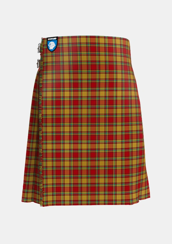 Traditional_Scrimgeour_of_Glassary_Tartan_3192_kilt_front_image_with_pleated_design_and_adjustable_buckles_for_men
