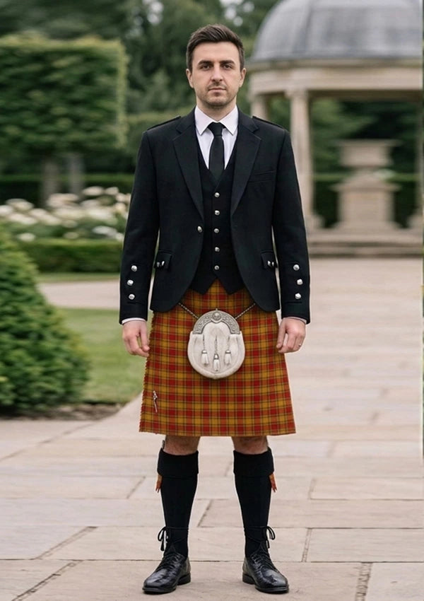 Traditional_Scrymgeour_Tartan_1627_Kilt_and_Argyle_Jacket_Kilt_Outfit_front_image