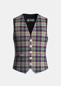 Traditional_Shiel_Purple_Tartan_7583_Waistcoat_front_image