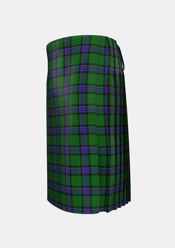 Traditional_Sinclair_Hunting_VS_Tartan_889_kilt_left_image_with_pleated_design_and_adjustable_buckles_for_men