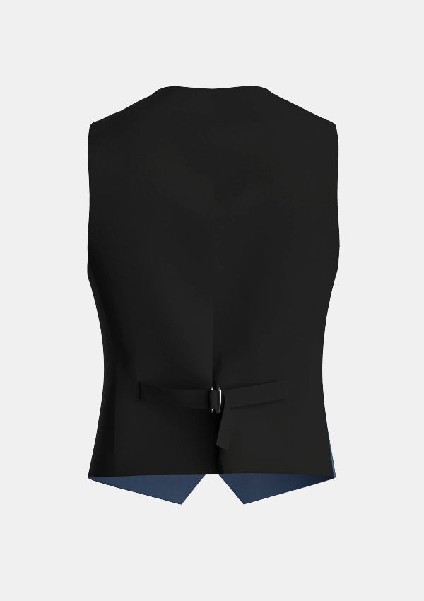 Traditional_Solid_Blue_Tartan_Waistcoat_back_image
