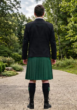 Traditional_Solid_Green_Tartan_Kilt_and_Argyle_Jacket_Kilt_Outfit_back_image