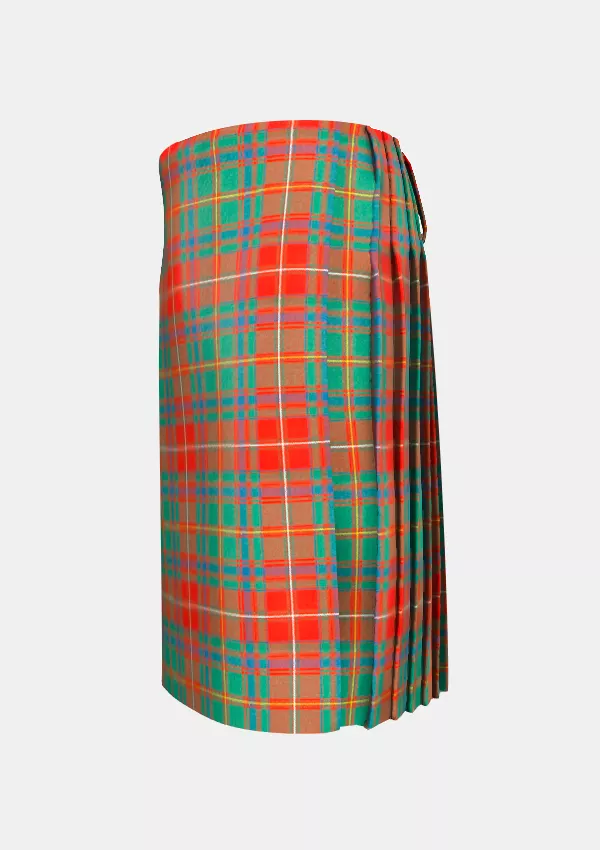 Traditional_Somerville_Ancient_Tartan_kilt_left_image_with_pleated_design_and_adjustable_buckles_for_men
