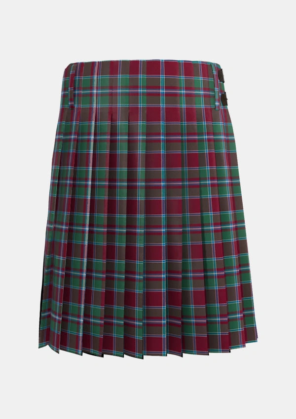 Traditional_Spens_Spence_Tartan_1671_kilt_back_image_with_pleated_design_and_adjustable_buckles_for_men