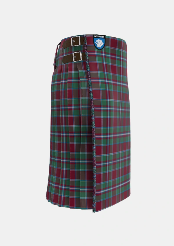 Traditional_Spens_Spence_Tartan_1671_kilt_right_image_with_pleated_design_and_adjustable_buckles_for_men