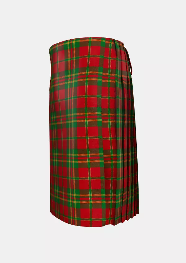 Traditional_Spice_Apple_Tartan_5314_kilt_left_image_with_pleated_design_and_adjustable_buckles_for_men