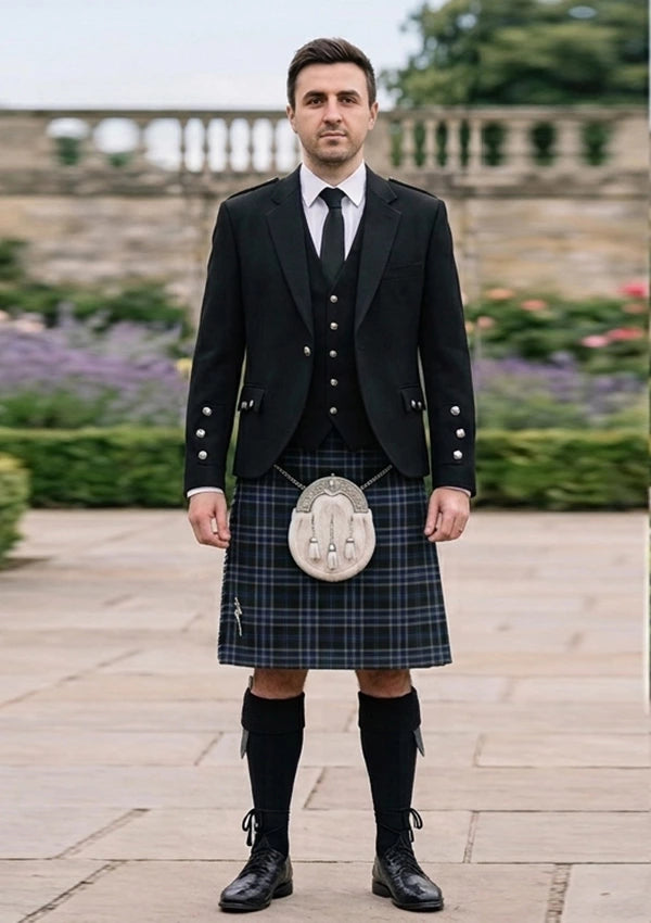 Traditional_Spirit_of_Shetland_Tartan_11739_Kilt_and_Argyle_Jacket_Kilt_Outfit_front_image