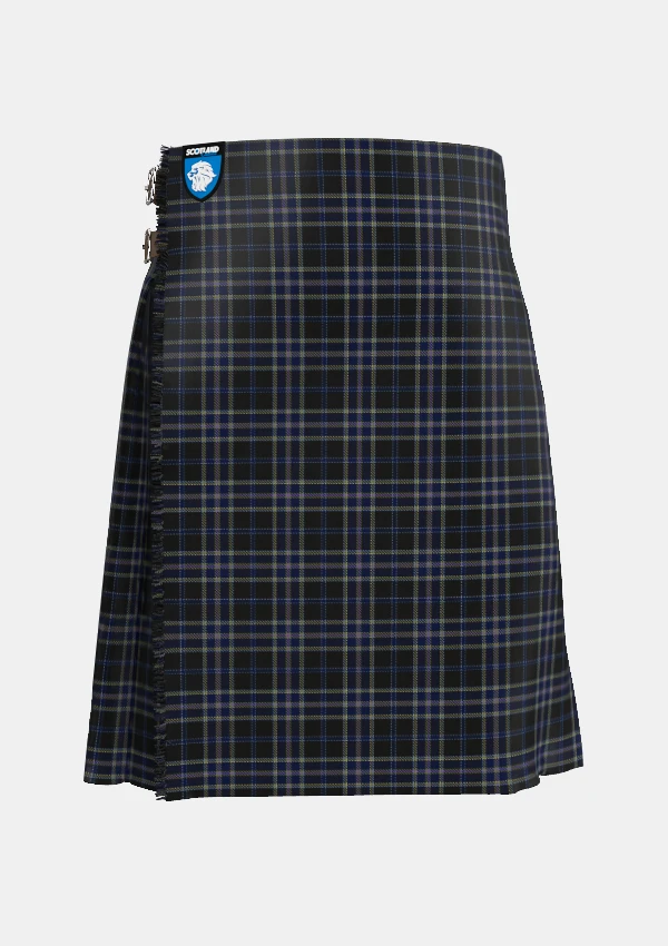 Traditional_Spirit_of_Shetland_Tartan_kilt_11739_front_image_with_pleated_design_and_adjustable_buckles_for_men