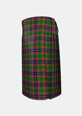 Traditional_Stevenson_Personal_Tartan_1558_kilt_left_image_with_pleated_design_and_adjustable_buckles_for_men