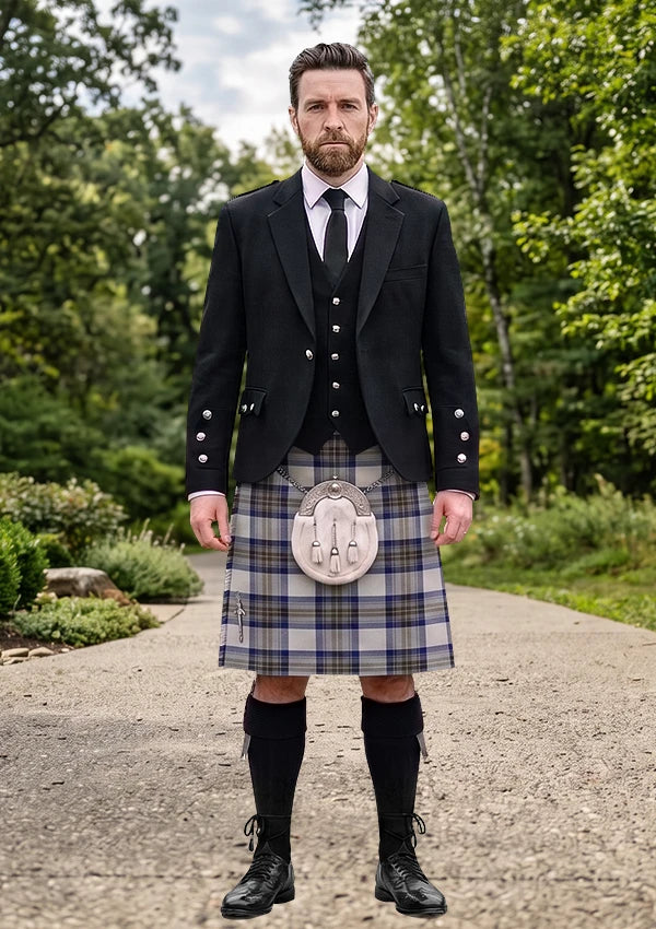 Traditional_Stewart_Dress_Blue_Tartan_Kilt_and_Argyle_Jacket_Kilt_Outfit_front_image
