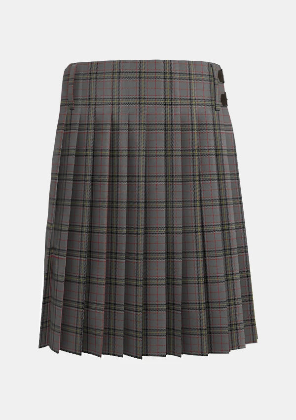 Traditional_Stewart_Grey_tartan_back_image_with_pleated_design_and_adjustable_buckles_for_men