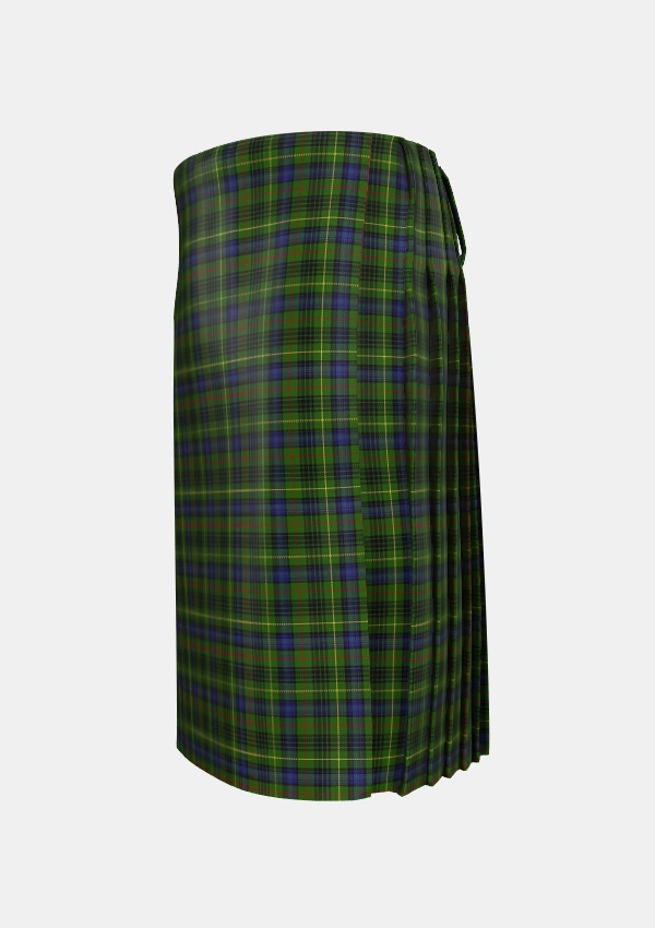 Traditional_Stewart_Hunting_One_Tartan_6327_kilt_left_image_with_pleated_design_and_adjustable_buckles_for_men