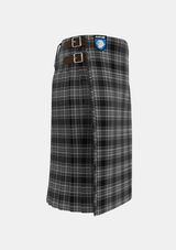 Traditional_Stewart_Mourning_3_Tartan_1247_kilt_right_image_with_pleated_design_and_adjustable_buckles_for_men