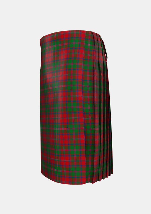 Traditional_Stewart_of_Appin_Two_Tartan_839_kilt_left_image_with_pleated_design_and_adjustable_buckles_for_men