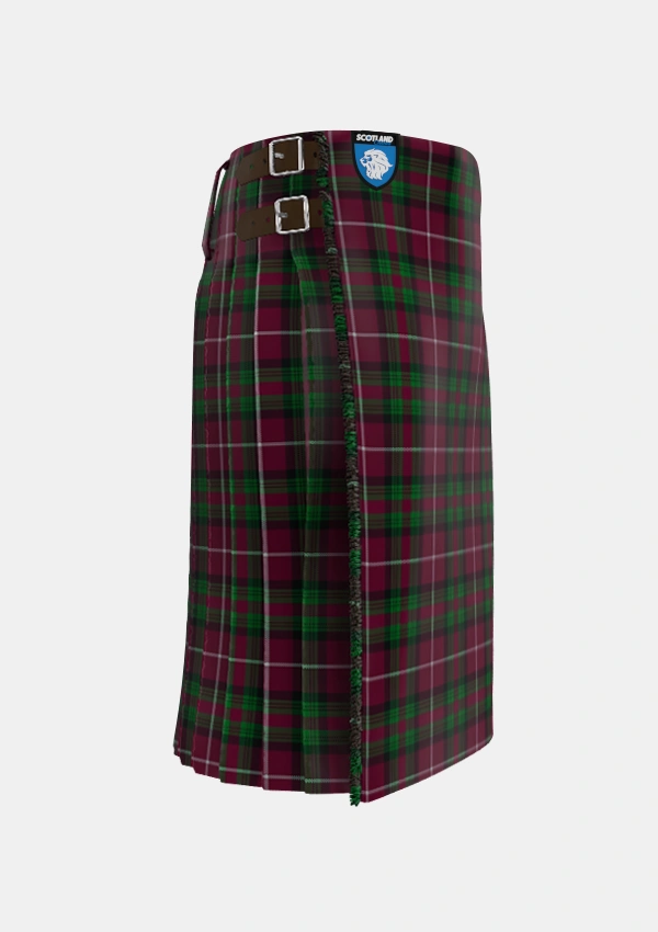 Traditional_Stewart_of_Bute_Hunting_Tartan_5175_kilt_right_image_with_pleated_design_and_adjustable_buckles_for_men