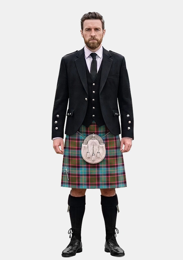 Traditional_Stirling_Bannockburn_Tartan_Kilt_and_Argyle_Jacket_Kilt_Outfits_front_image