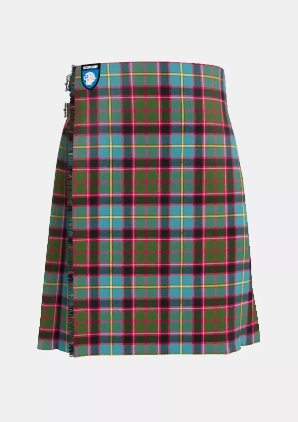 Traditional_Stirling_Bannockburn_Tartan_kilt_front_image_with_pleated_design_and_adjustable_buckles_for_men