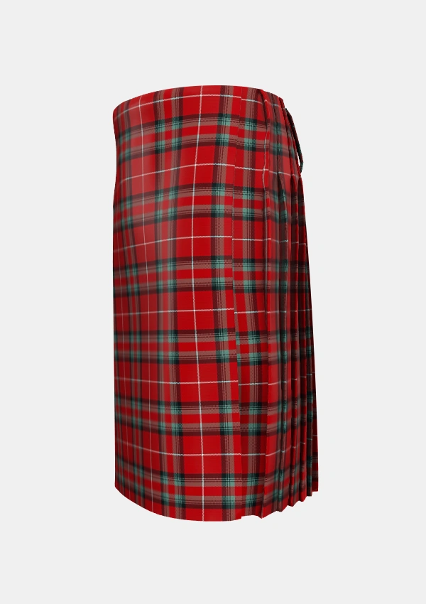 Traditional_Stuart_of_Bute_2_Tartan_1485_kilt_left_image_with_pleated_design_and_adjustable_buckles_for_men