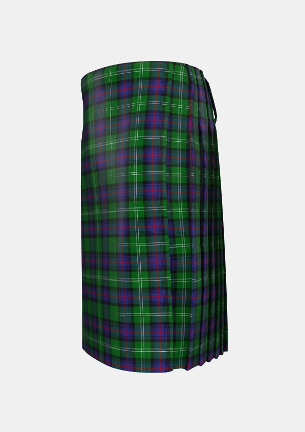 Traditional_Sutherland_2_Tartan_930_kilt_left_image_with_pleated_design_and_adjustable_buckles_for_men