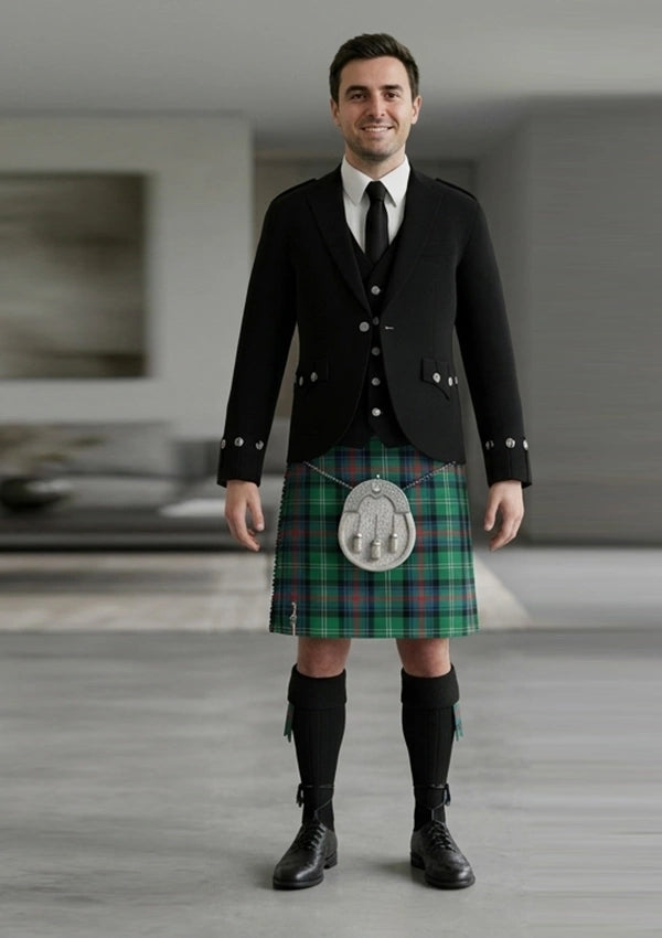 Traditional_Sutherland_tartan_Kilt_and_Argyle_Jacket_Kilt_Outfit_front_image