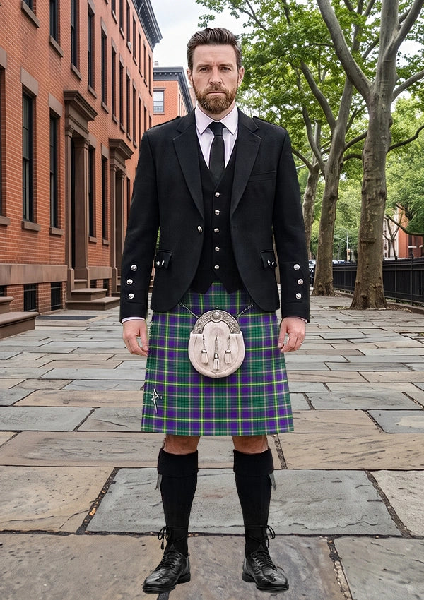 Traditional_Taylor_Weathered_Tartan_Kilt_and_Argyle_Jacket_Kilt_Outfit_front_image