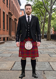 Traditional_Telfer_Tartan_10083_Kilt_and_Argyle_Jacket_Kilt_Outfit_front_image