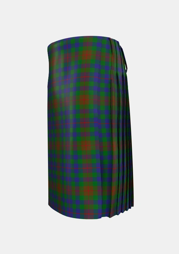 Traditional_Tennant_Yules_Tartan_1656_kilt_left_image_with_pleated_design_and_adjustable_buckles_for_men