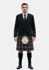Traditional_Thompson_Grey_Tartan_3597_Kilt_and_Argyle_Jacket_Kilt_Outfits_front_image