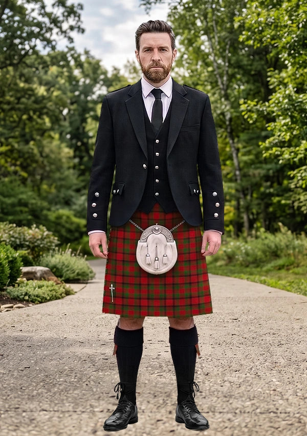 Traditional_Tipperary_County_Tartan_2249_Kilt_and_Argyle_Jacket_Kilt_Outfit_front_image
