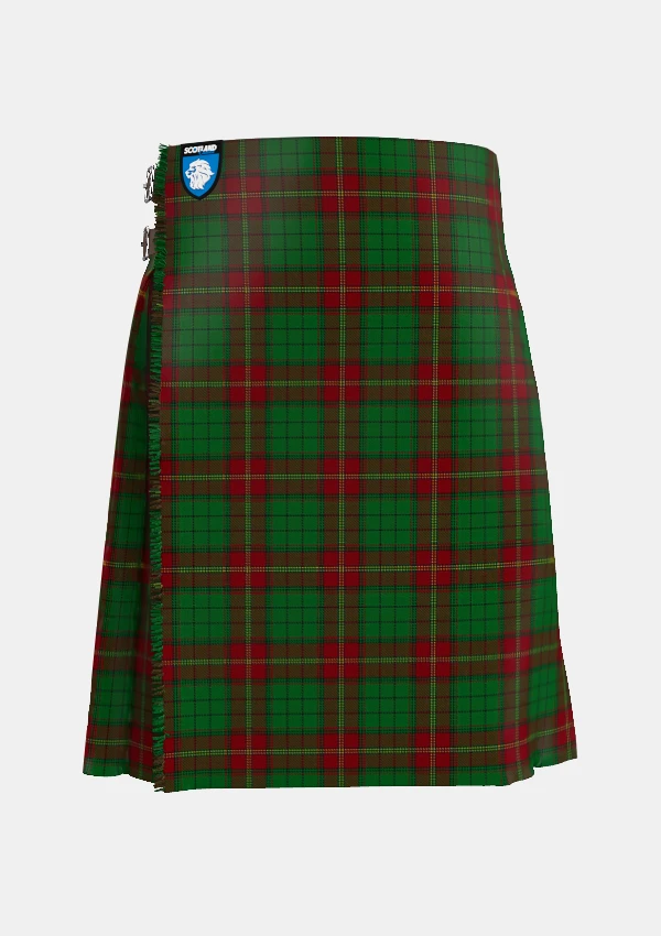 Traditional_Ulster_Red_Tartan_kilt_front_image_with_pleated_design_and_adjustable_buckles_for_men