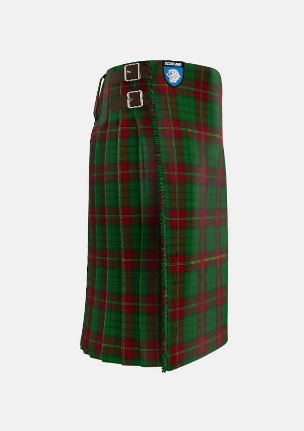 Traditional_Ulster_Red_Tartan_kilt_right_image_with_pleated_design_and_adjustable_buckles_for_men