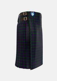 Traditional_Urquhart_2_Tartan_1086_kilt_right_image_with_pleated_design_and_adjustable_buckles_for_men