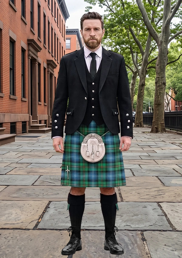 Traditional_Urquhart_Ancient_Tartan_Kilt_and_Argyle_Jacket_Kilt_Outfit_front_image
