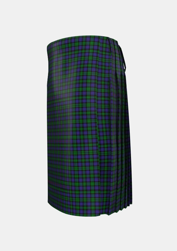 Traditional_Urquhart_Logan_Tartan_774_kilt_left_image_with_pleated_design_and_adjustable_buckles_for_men