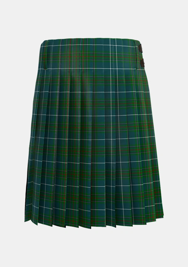 Traditional_Vipont_White_line_Tartan_1479_kilt_back_image_with_pleated_design_and_adjustable_buckles_for_men