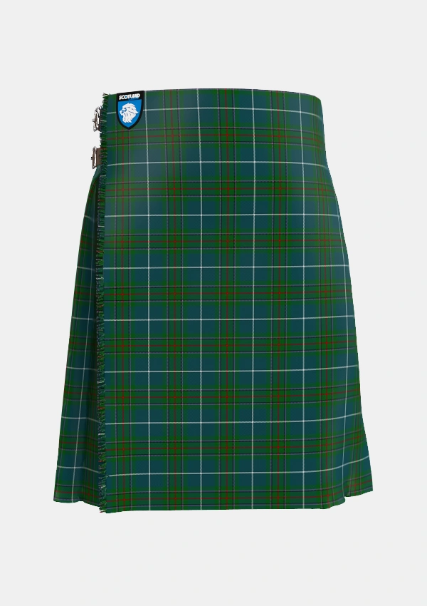 Traditional_Vipont_White_line_Tartan_1479_kilt_front_image_with_pleated_design_and_adjustable_buckles_for_men