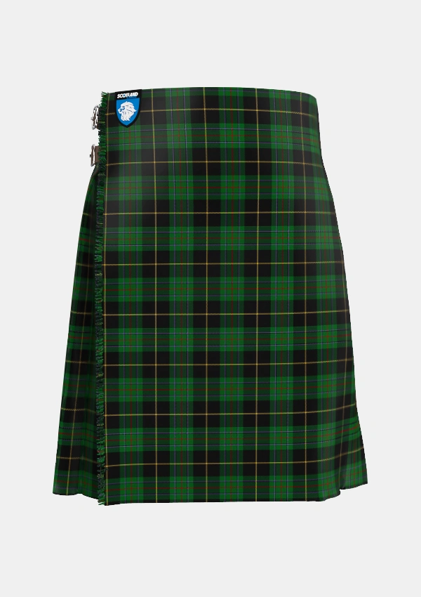 Traditional_Vipont_Yellow_line_Tartan_1491_kilt_front_image_with_pleated_design_and_adjustable_buckles_for_men