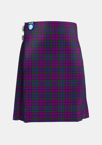 Traditional_Wardlaw_Tartan_6600_kilt_front_image_with_pleated_design_and_adjustable_buckles_for_men