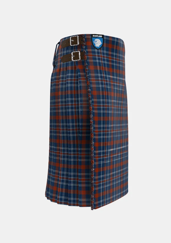 Traditional_Water_of_Life_Society_Tartan_kilt_right_image_with_pleated_design_and_adjustable_buckles_for_men