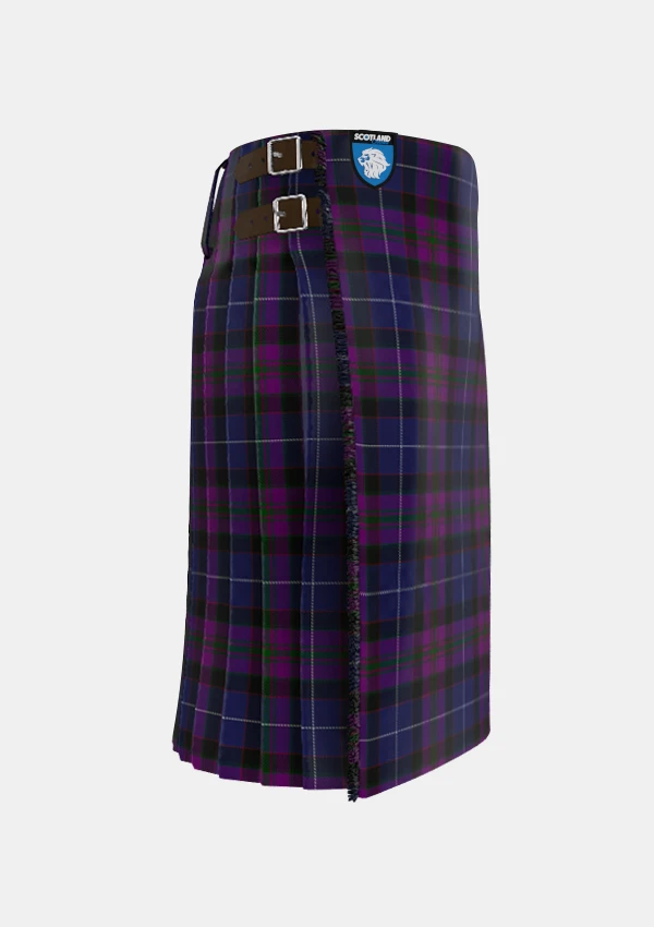 Traditional_Western_Isles_tartan_7463_right_image_with_pleated_design_and_adjustable_buckles_for_men
