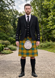 Traditional_Wild_Mustard_Dreams_Tartan_10933_Kilt_and_Argyle_Jacket_Kilt_Outfit_front_image