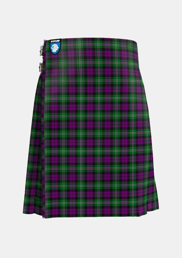 Traditional_Wilsons_No175_Tartan_5593_kilt_front_image_with_pleated_design_and_adjustable_buckles_for_men