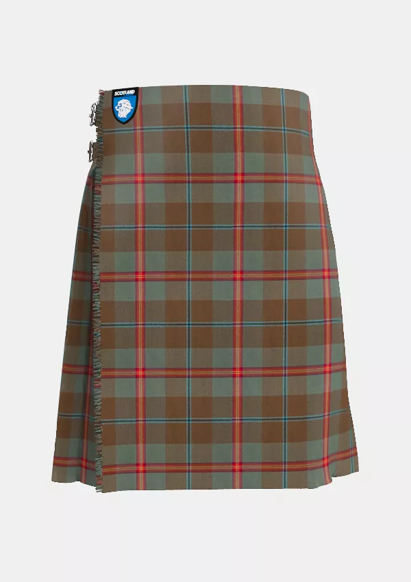 Traditional_Young_Weathered_Tartan_kilt_front_image_with_pleated_design_and_adjustable_buckles_for_men