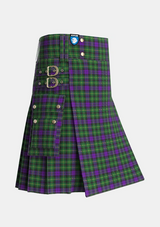 Utility_Abercrombie_Wilsons_No2_64_Tartan_1048_kilt_side_image_with_pleated_design_and_adjustable_buckles_for_men