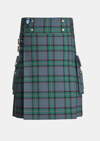 Utility_Aberfeldy_Tartan_7748_kilt_front_image_with_pleated_design_and_adjustable_buckles_for_men
