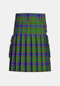Utility_Adams_tartan_3022_kilt_back_image_with_pleated_design_and_adjustable_buckles_for_men